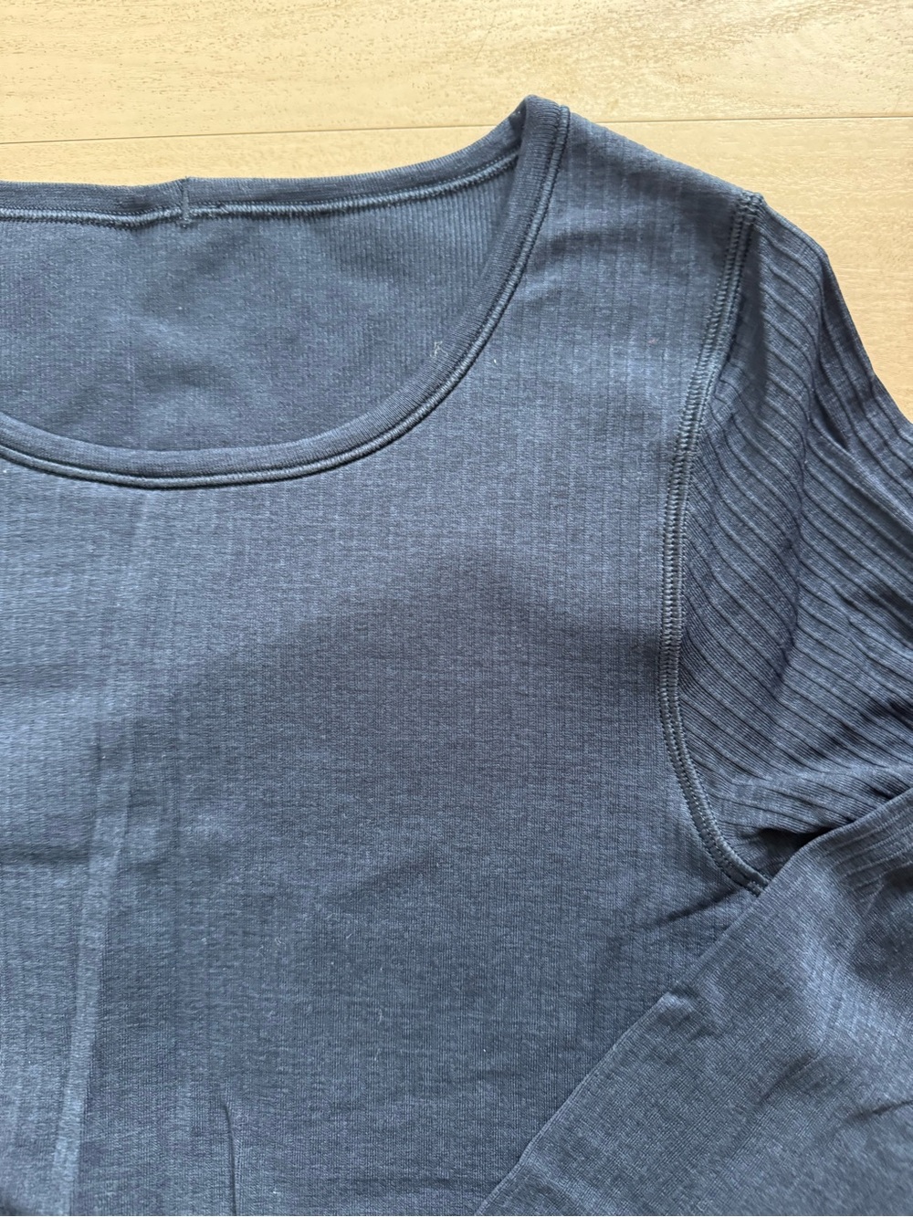 Lululemon ebb to street long sleeve Crop Top - navy - Picture 2 of 4